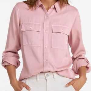 Lands’ End Softwashed Utility Shirt Button Down